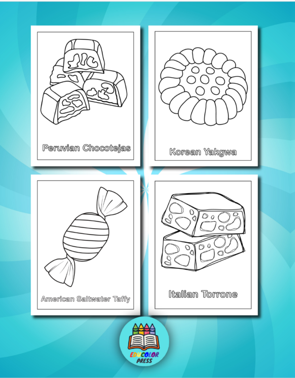 Candies Around the World: A Coloring and Activity Book - Image 2