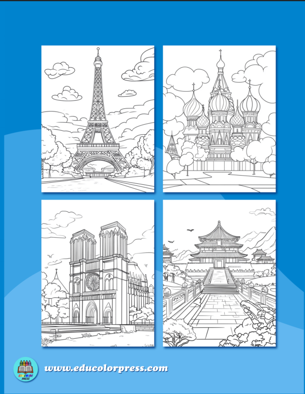 Architectural Wonders Around the World: A Coloring and Activity Book - Image 2