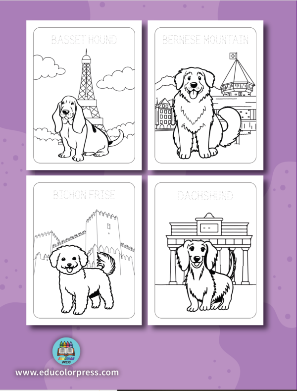 Dogs Around the World Coloring and Activity Book for Grades 1-3 - Image 2