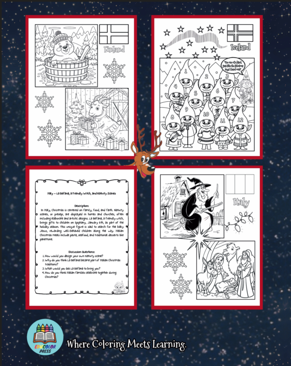 Christmas Celebrations Around the World Coloring & Activity Book - Image 2