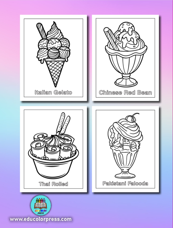 Ice Cream Around the World: A Coloring and Activity Book - Image 2