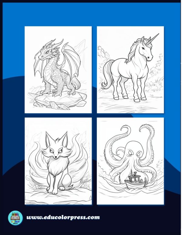 Mythical Creatures Around the World: A Coloring and Activity Book - Image 2