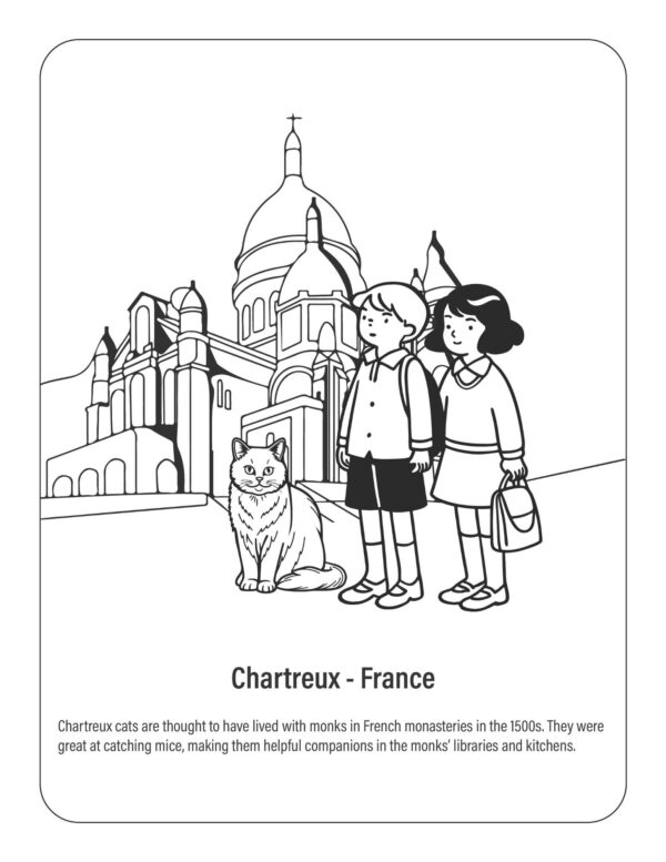 Cats Around the World: Coloring and Activity Book for Grades 4-6 - Image 6