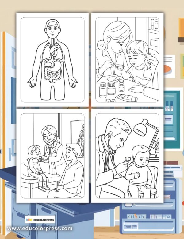 Play and Learn at the Doctor’s Office Coloring and Activity Book - Image 2