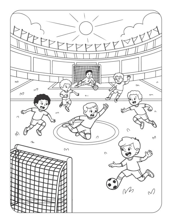 Kick It! A Soccer Coloring and Activity Book - Image 4