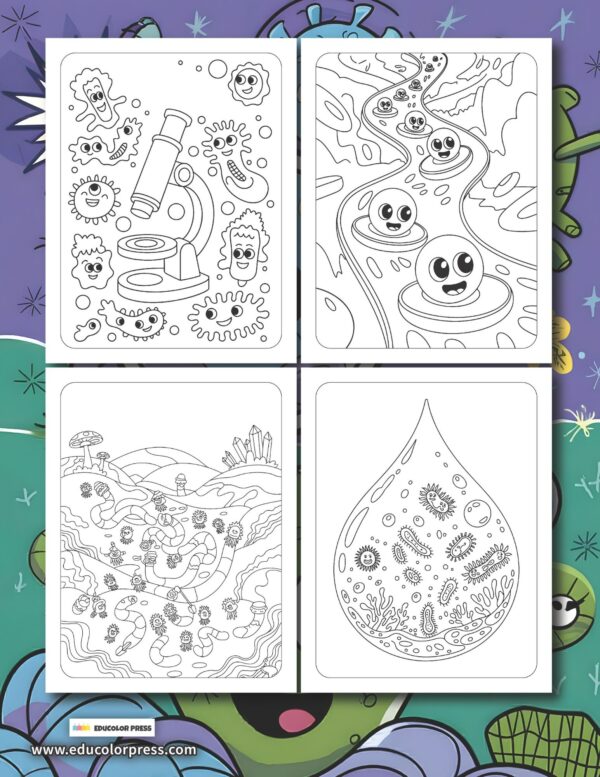 Under the Microscope Coloring and Activity Book - Image 2