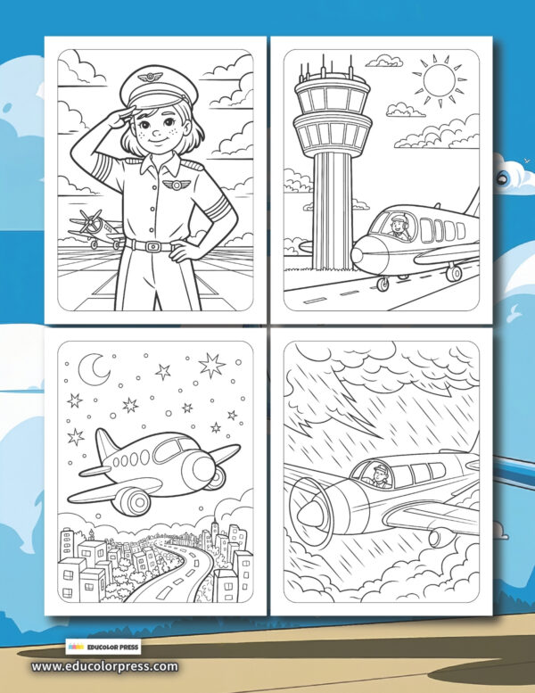 I Want to Be a Pilot! Coloring and Activity Book - Image 2