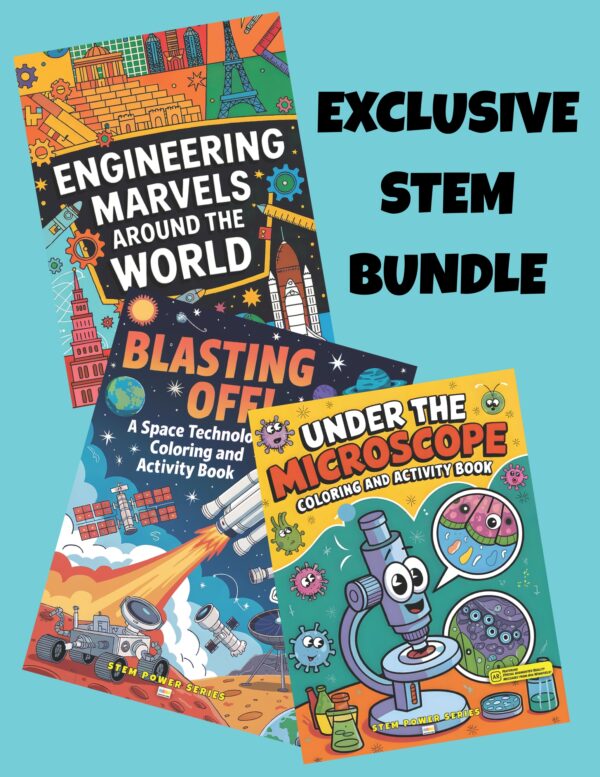 STEM Bundle 1: Engineering Marvels, Blasting Off!, and Under the Microscope