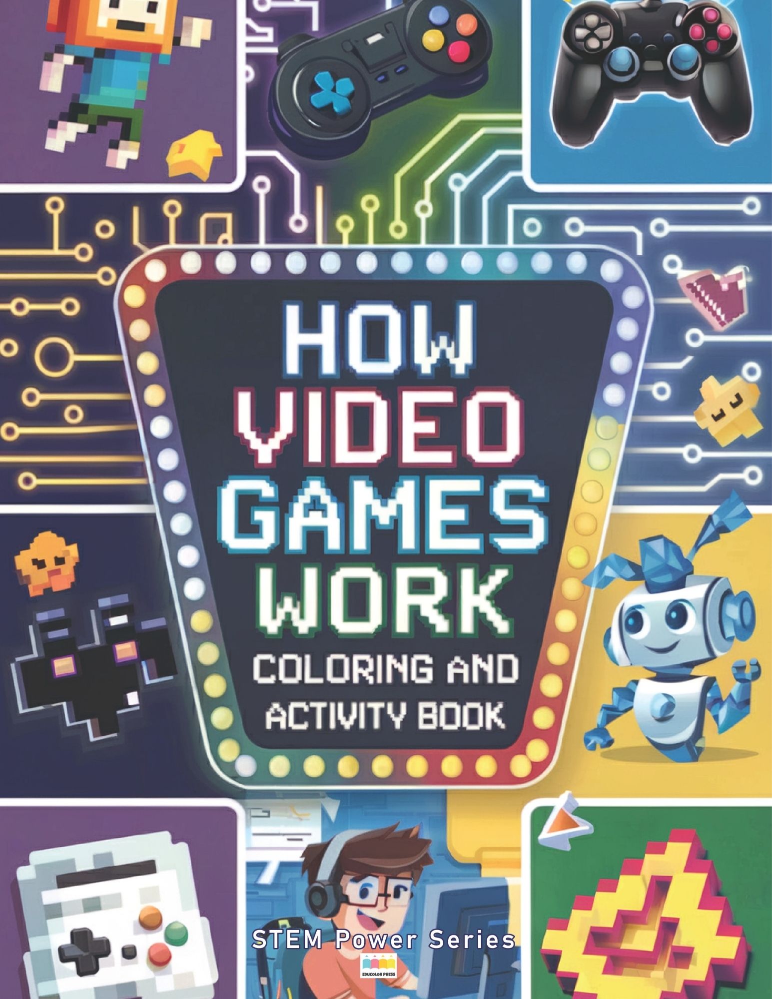 video games activity book cover