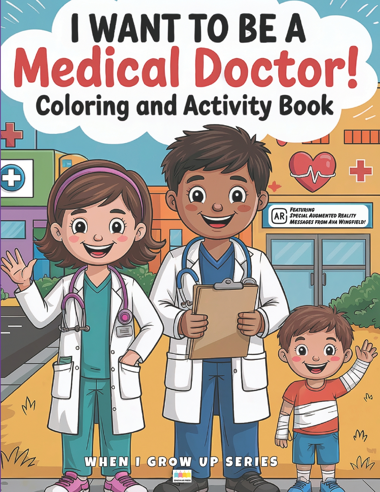 doctor coloring and activity book cover