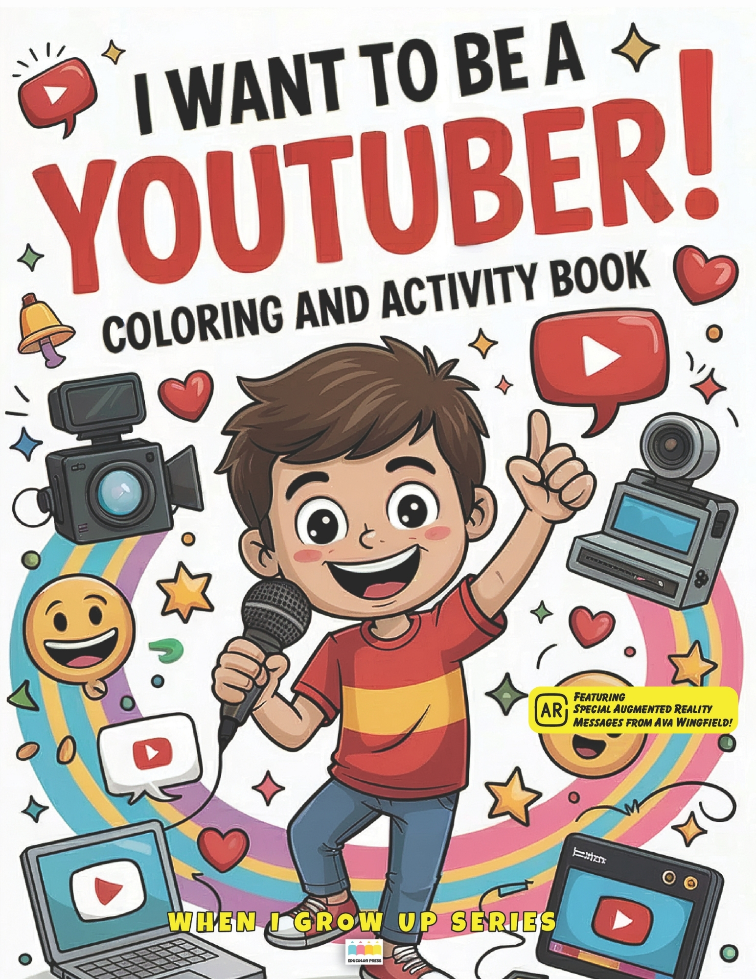 YouTuber coloring and activity book cover
