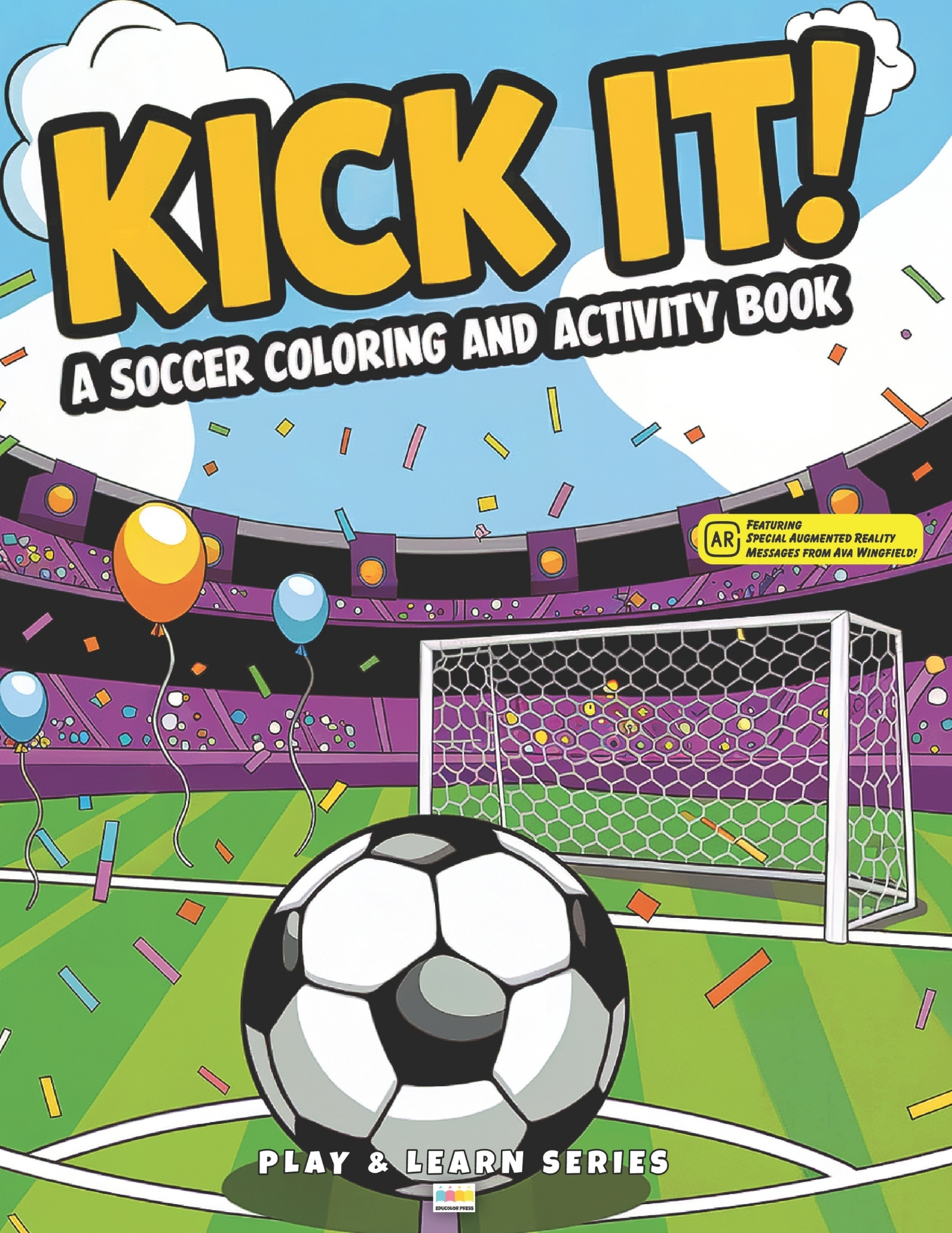 soccer coloring and activity book cover